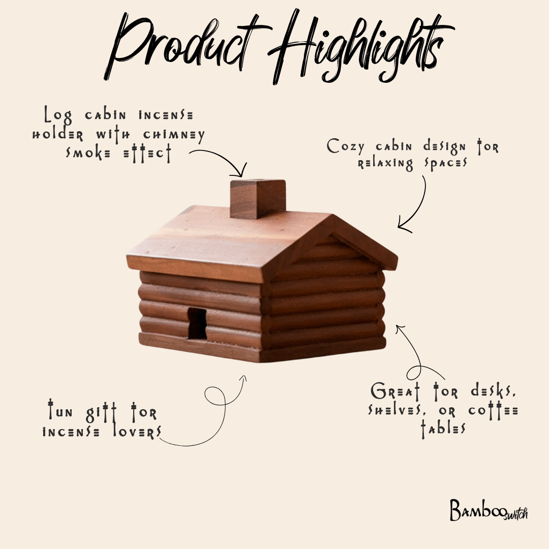Winter Cabin Incense Burner - Bamboo Switch