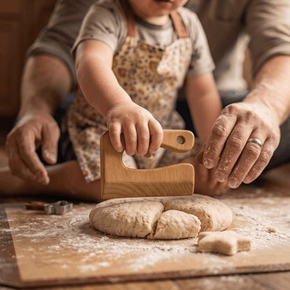 Wooden Dough Cutter Knife - Bamboo Switch