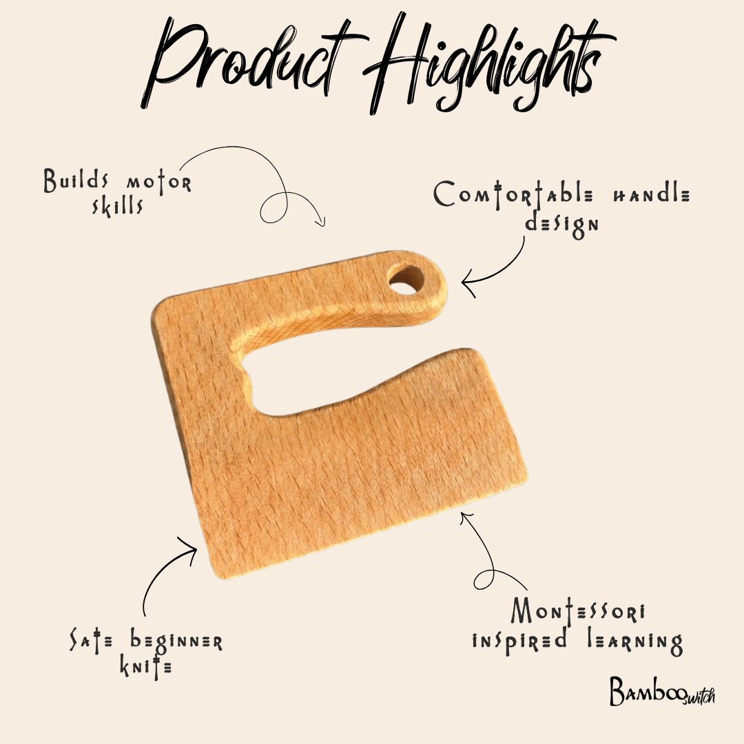 Wooden Dough Cutter Knife - Bamboo Switch