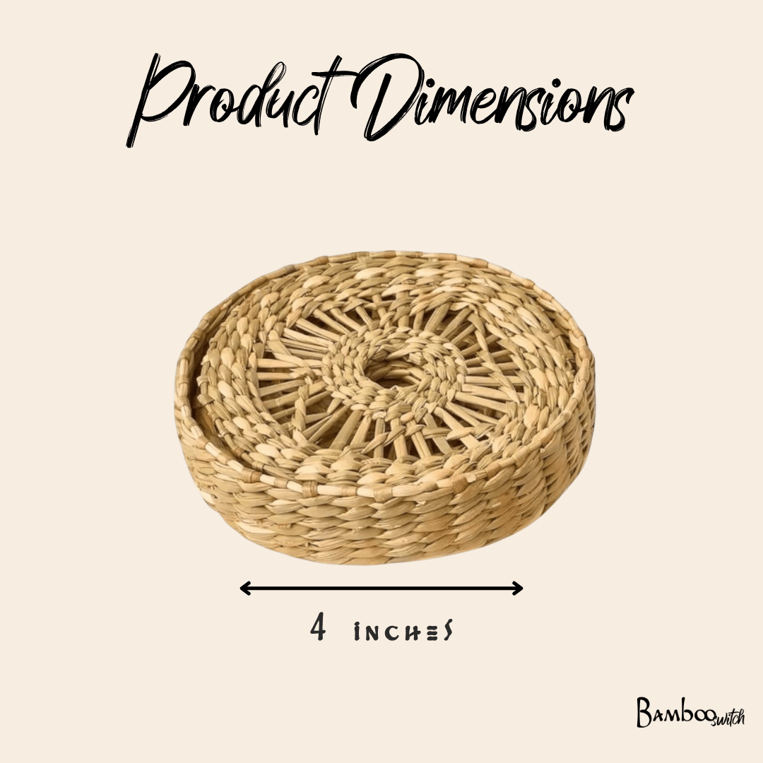 Woven Coaster Set of 4 - Bamboo Switch