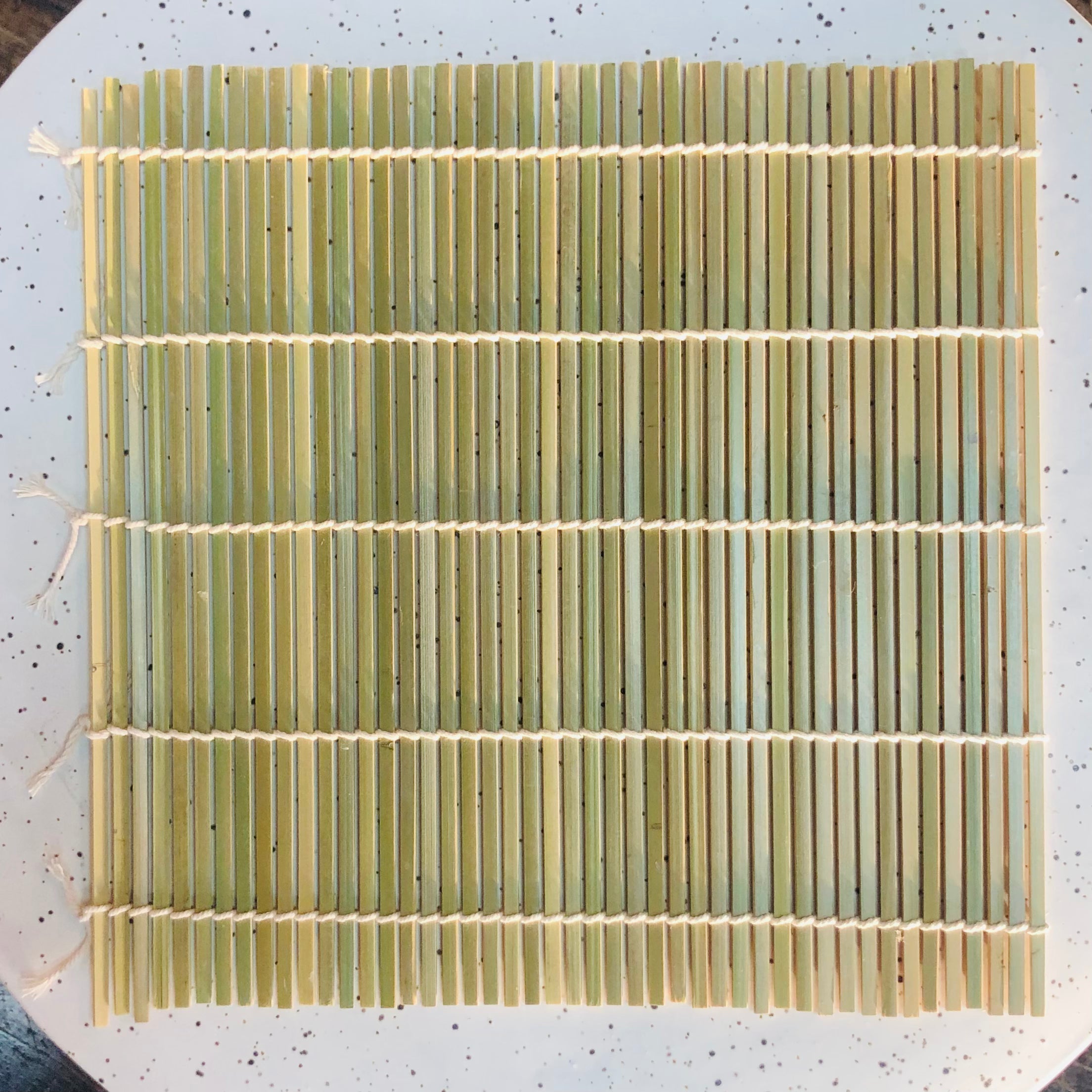Square Natural Bamboo Sushi Mat - 10 1/2 x 10 1/2 - 1 count box
