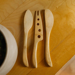 sustainable, zero waste, earth-friendly, plastic-free Bamboo Cheese Knife Set - Bamboo Switch