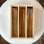 sustainable, zero waste, earth-friendly, plastic-free Bamboo Cutlery Set in Drawer Organizer - Bamboo Switch