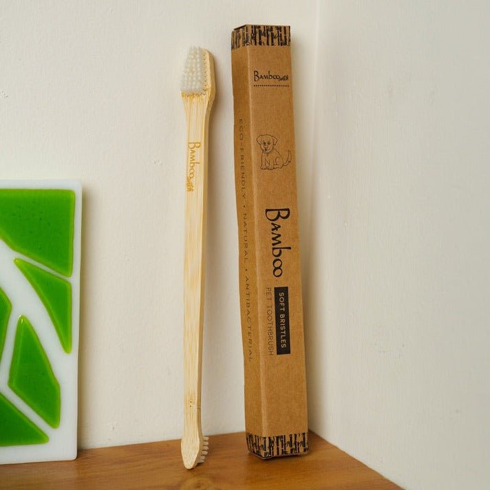 sustainable, zero waste, earth-friendly, plastic-free Bamboo Dog Toothbrush - Bamboo Switch