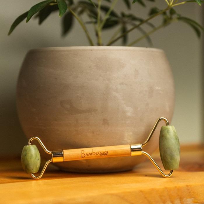 sustainable, zero waste, earth-friendly, plastic-free Bamboo Facial Roller - Bamboo Switch