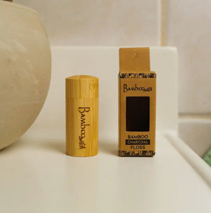 sustainable, zero waste, earth-friendly, plastic-free Bamboo Floss Container + Bamboo Charcoal Floss - Bamboo Switch