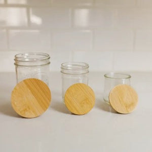 sustainable, zero waste, earth-friendly, plastic-free Bamboo Mason Jar Lids - Bamboo Switch