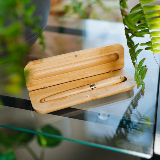 sustainable, zero waste, earth-friendly, plastic-free Bamboo Pen in Case - Bamboo Switch