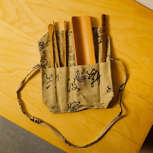 sustainable, zero waste, earth-friendly, plastic-free Bamboo Tea Tool Set in Travel Pouch - Bamboo Switch