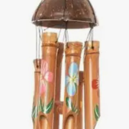 sustainable, zero waste, earth-friendly, plastic-free Bamboo Windchime - Coconut Flowers - Bamboo Switch