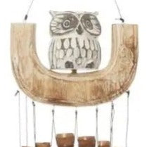 sustainable, zero waste, earth-friendly, plastic-free Bamboo Windchime - Owl Swing - Bamboo Switch