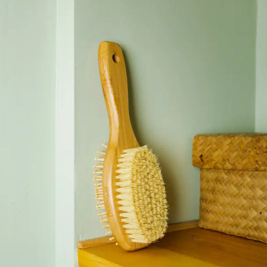 sustainable, zero waste, earth-friendly, plastic-free Double Sided Hairbrush - Bamboo Switch
