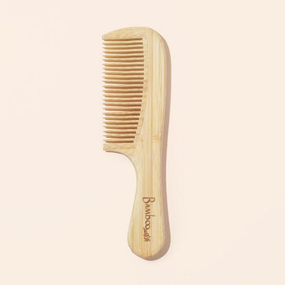 Natural Bamboo Comb with Handle - Bamboo Switch