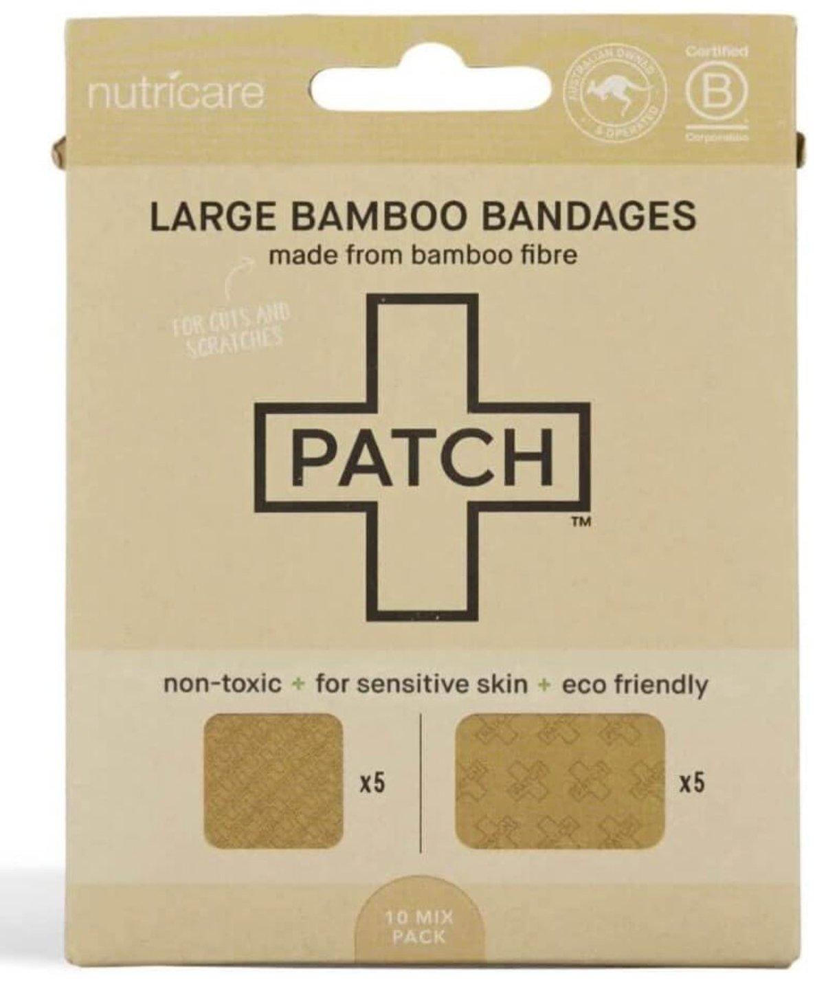 sustainable, zero waste, earth-friendly, plastic-free PATCH Large Bamboo Bandages - Bamboo Switch