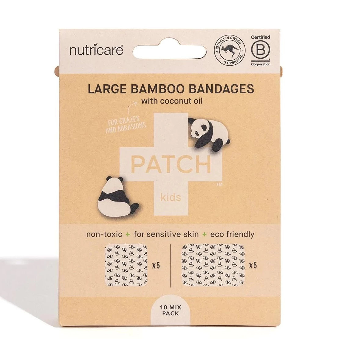 sustainable, zero waste, earth-friendly, plastic-free PATCH Large Mixed Bamboo Plasters - Bamboo Switch