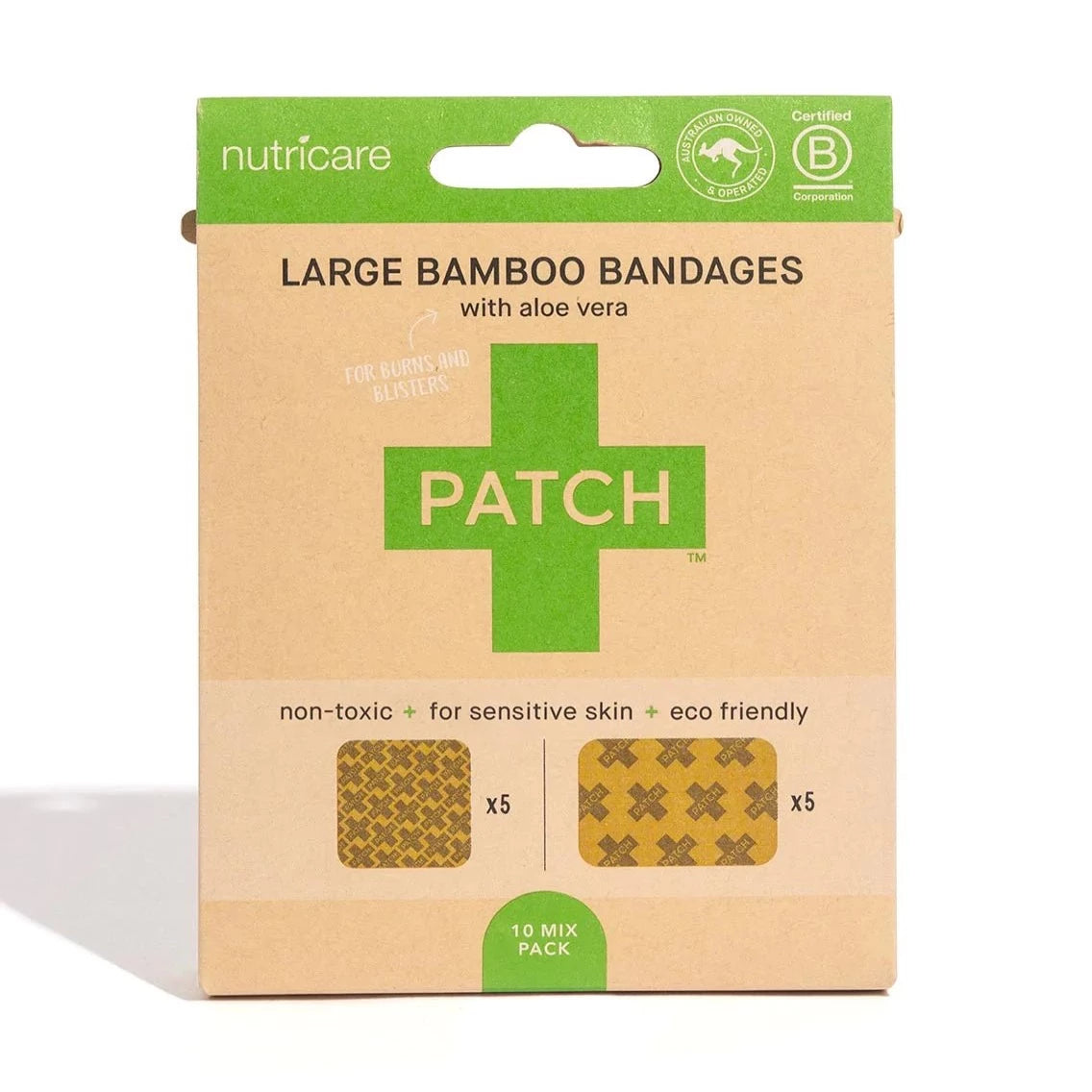 sustainable, zero waste, earth-friendly, plastic-free PATCH Large Mixed Bamboo Plasters - Bamboo Switch