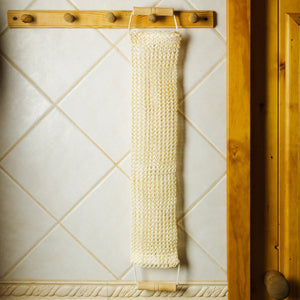 sustainable, zero waste, earth-friendly, plastic-free Sisal Exfoliating Body Strap with Bamboo Handles - Bamboo Switch