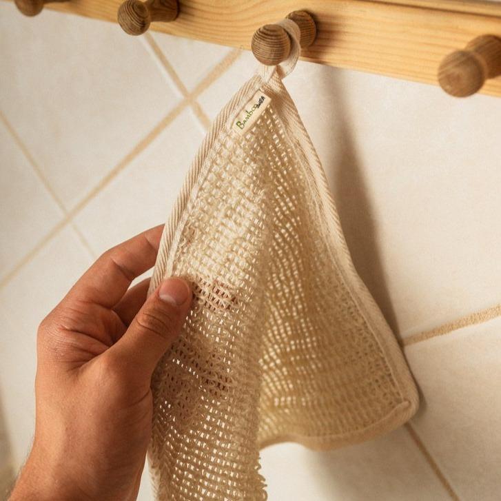 sustainable, zero waste, earth-friendly, plastic-free Sisal Exfoliating Towel - Bamboo Switch