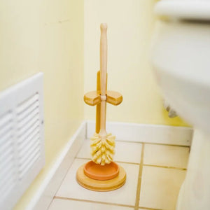 sustainable, zero waste, earth-friendly, plastic-free Toilet Brush Cleaner & Stand - Bamboo Switch
