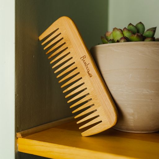 sustainable, zero waste, earth-friendly, plastic-free Wide Tooth Comb - Pointed - Bamboo Switch
