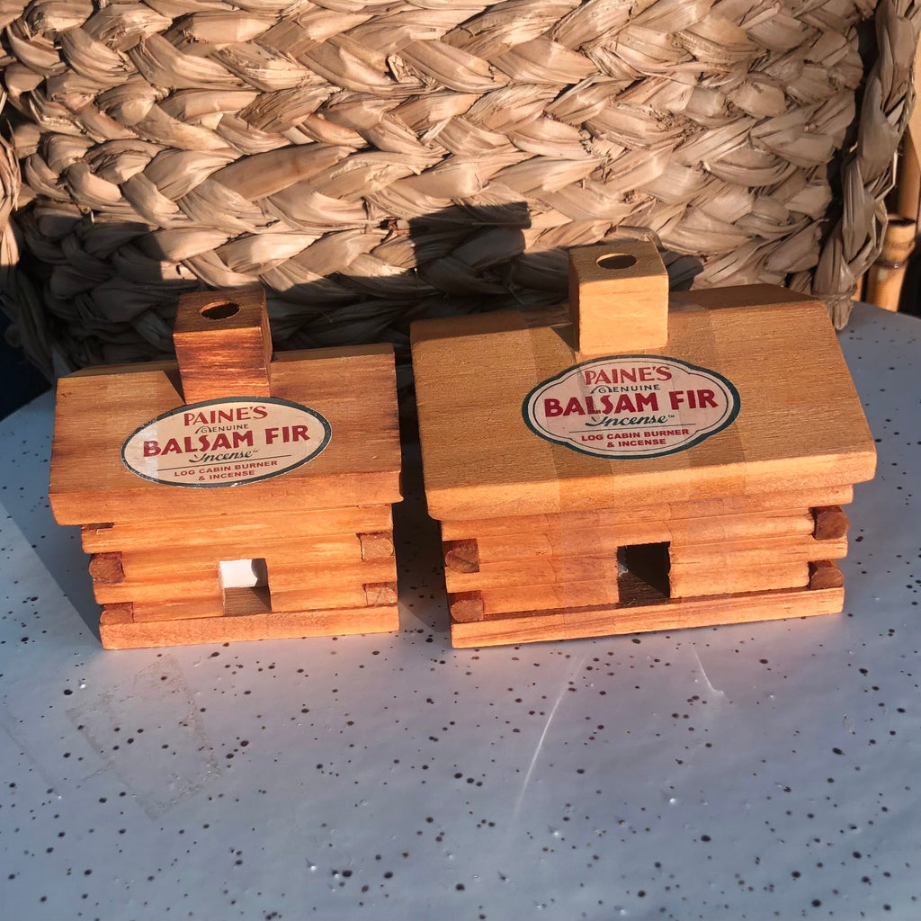 sustainable, zero waste, earth-friendly, plastic-free Wood Log Cabin Incense House - Bamboo Switch