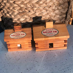 sustainable, zero waste, earth-friendly, plastic-free Wood Log Cabin Incense House - Bamboo Switch